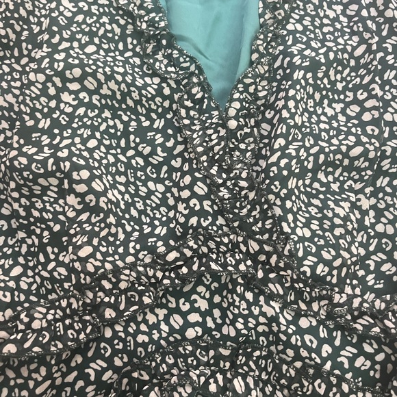 NWOt AOHITE Summer Dressfor Women V Neck Floral Ruffle Flowy Boho Midi Dress - Picture 13 of 15